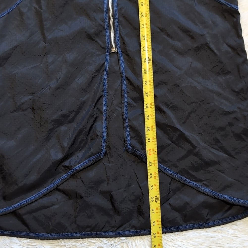 1999 Vintage Morbid Threads 100% Nylon Black & Blue Zip Front Skirt XL - Picture 15 of 15